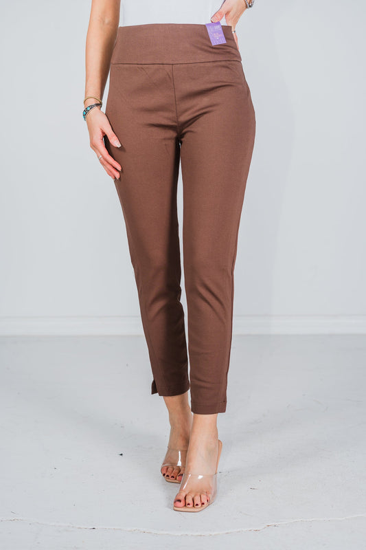 Dark Brown Magic High Waisted Skinny 26" Inseam - Whiskey Skies - DEAR SCARLETT