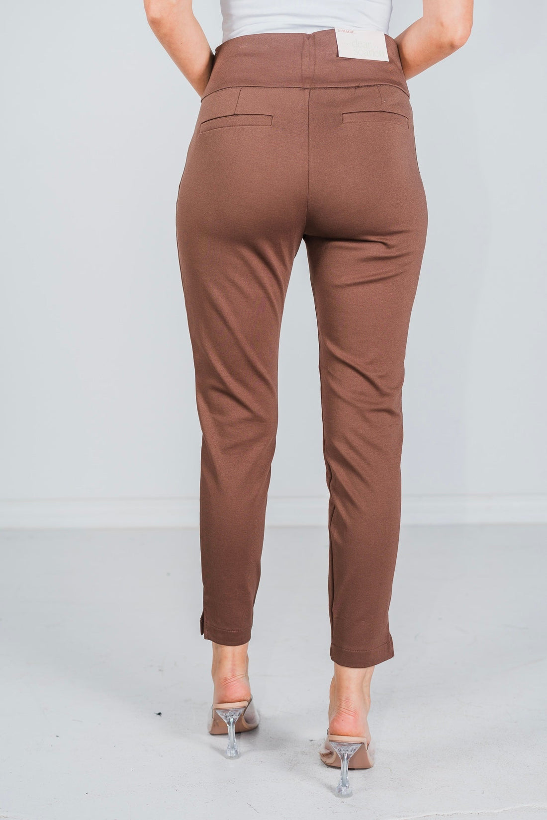 Dark Brown Magic High Waisted Skinny 26" Inseam - Whiskey Skies - DEAR SCARLETT