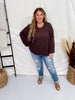 Dark Chocolate Oversized Pullover Sweater - Whiskey Skies - DAVI & DANI