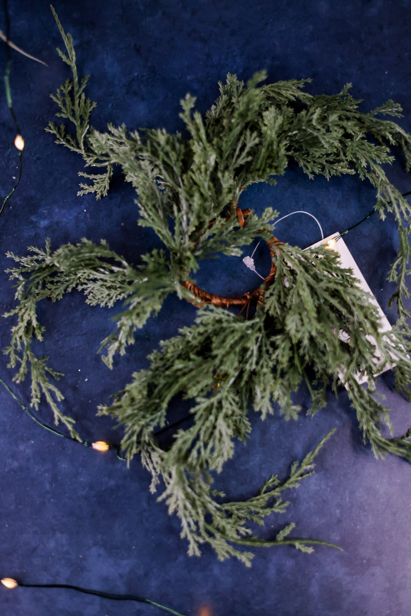 Dark Green Faux Juniper Mini Candlestick Ring - Whiskey Skies - WT COLLECTION