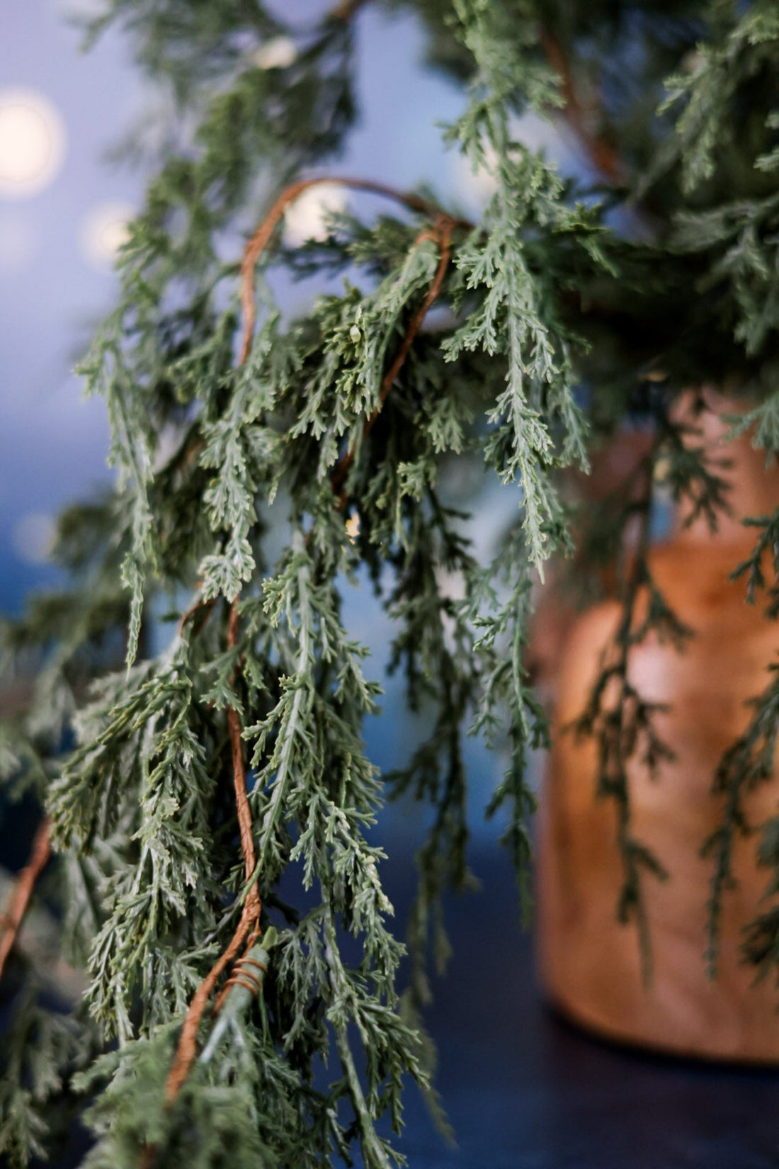 Dark Green Juniper Dripping Garland - Whiskey Skies - WT COLLECTION