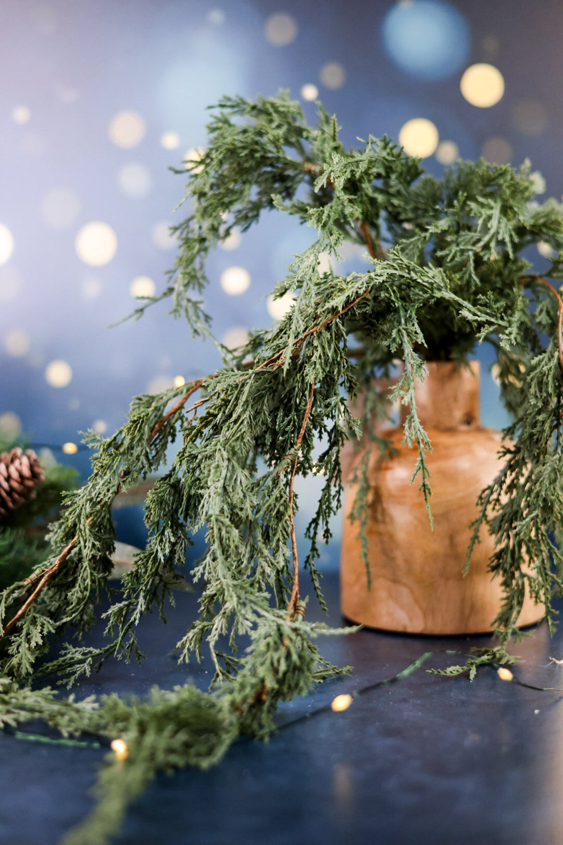 Dark Green Juniper Dripping Garland - Whiskey Skies - WT COLLECTION