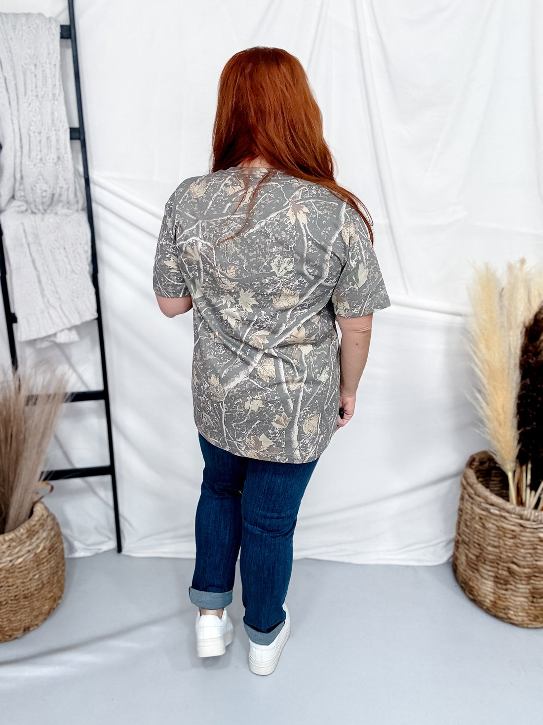 "Darlin" Short Sleeve Camouflage Print Tee - Whiskey Skies - SOUTHERN BLISS COMPANY