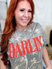 "Darlin" Short Sleeve Camouflage Print Tee - Whiskey Skies - SOUTHERN BLISS COMPANY