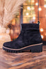 Dashing Black Ankle Booties - Whiskey Skies - VERY G