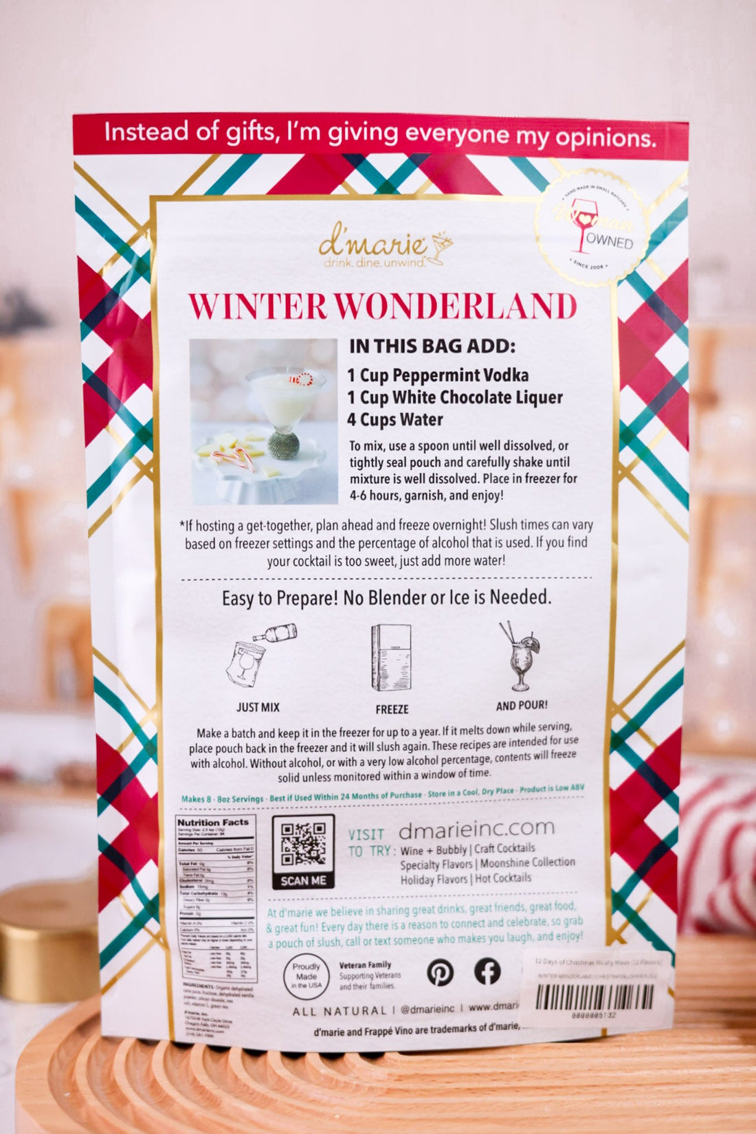 Days of Christmas Slushy Mixes (14 Flavors) - Whiskey Skies - D'MARIE, INC