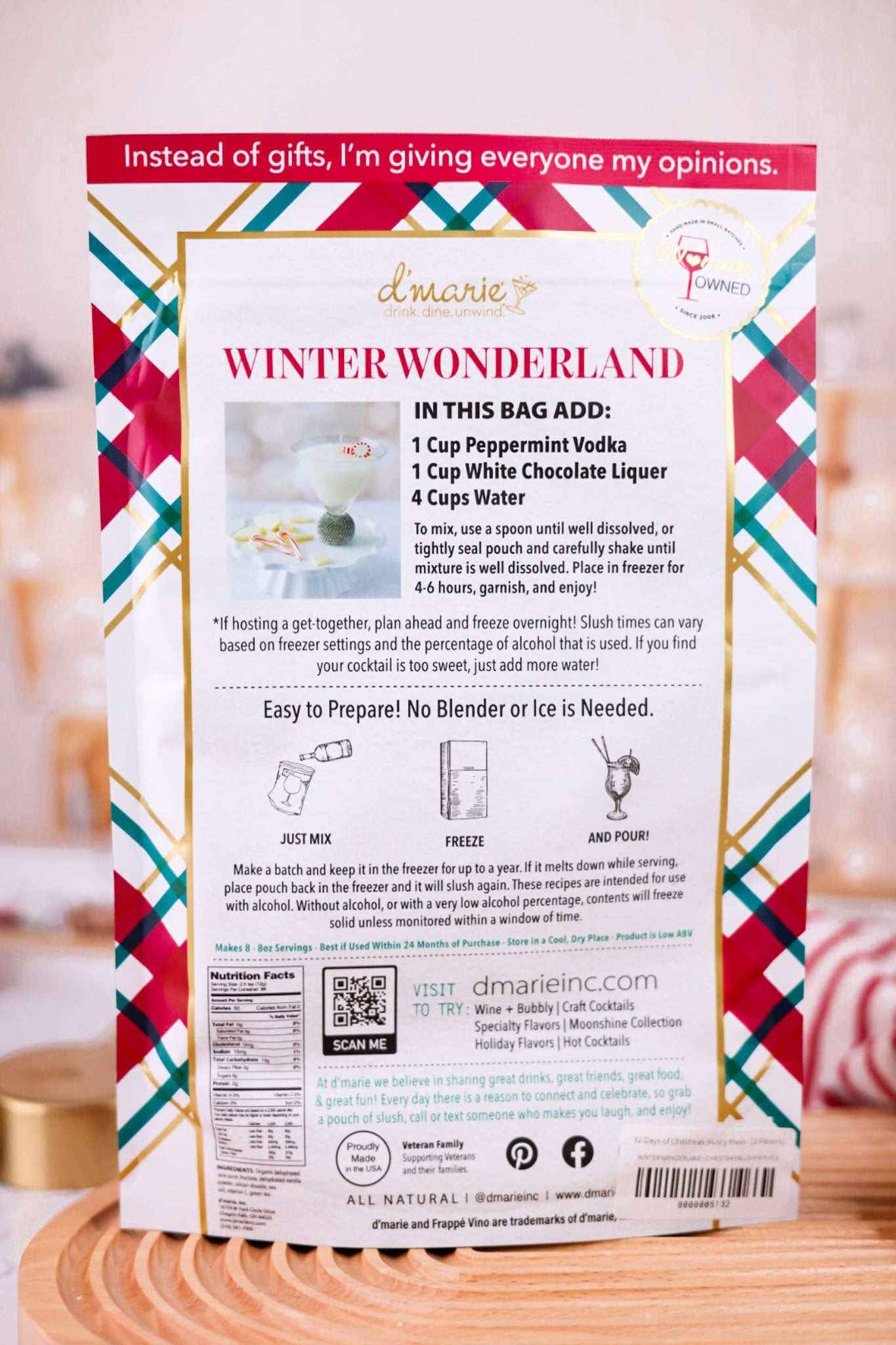 Days of Christmas Slushy Mixes (14 Flavors) - Whiskey Skies - D'MARIE, INC