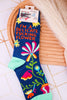 "Delicate Fucking Flower" Women's Crew Socks - Whiskey Skies - BLUE Q