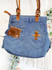 Denim Bella Tote Bag - Whiskey Skies - VAAN GLOBAL INC.