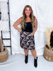 Denim If You Do Cowboy Print High Waist Skirt - Whiskey Skies - 2 FLY CO.