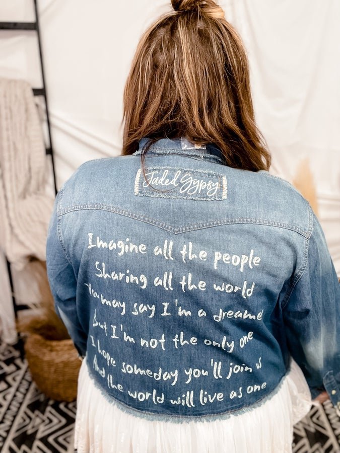Denim Imagine Jacket - Whiskey Skies - JADED GYPSY