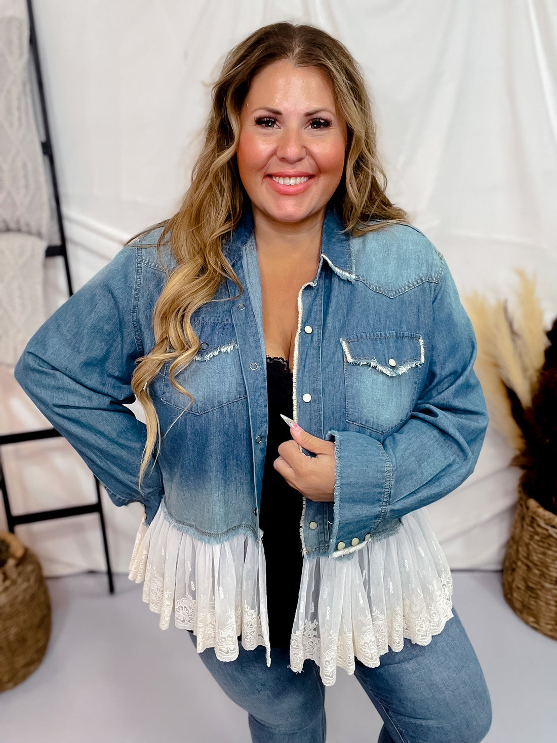 Denim Imagine Jacket - Whiskey Skies - JADED GYPSY