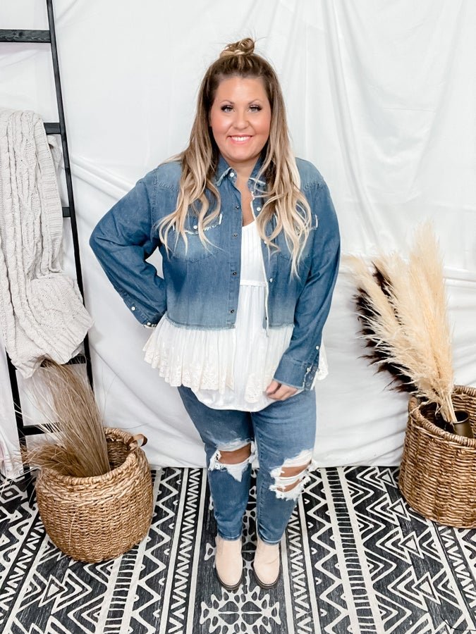 Denim Imagine Jacket - Whiskey Skies - JADED GYPSY