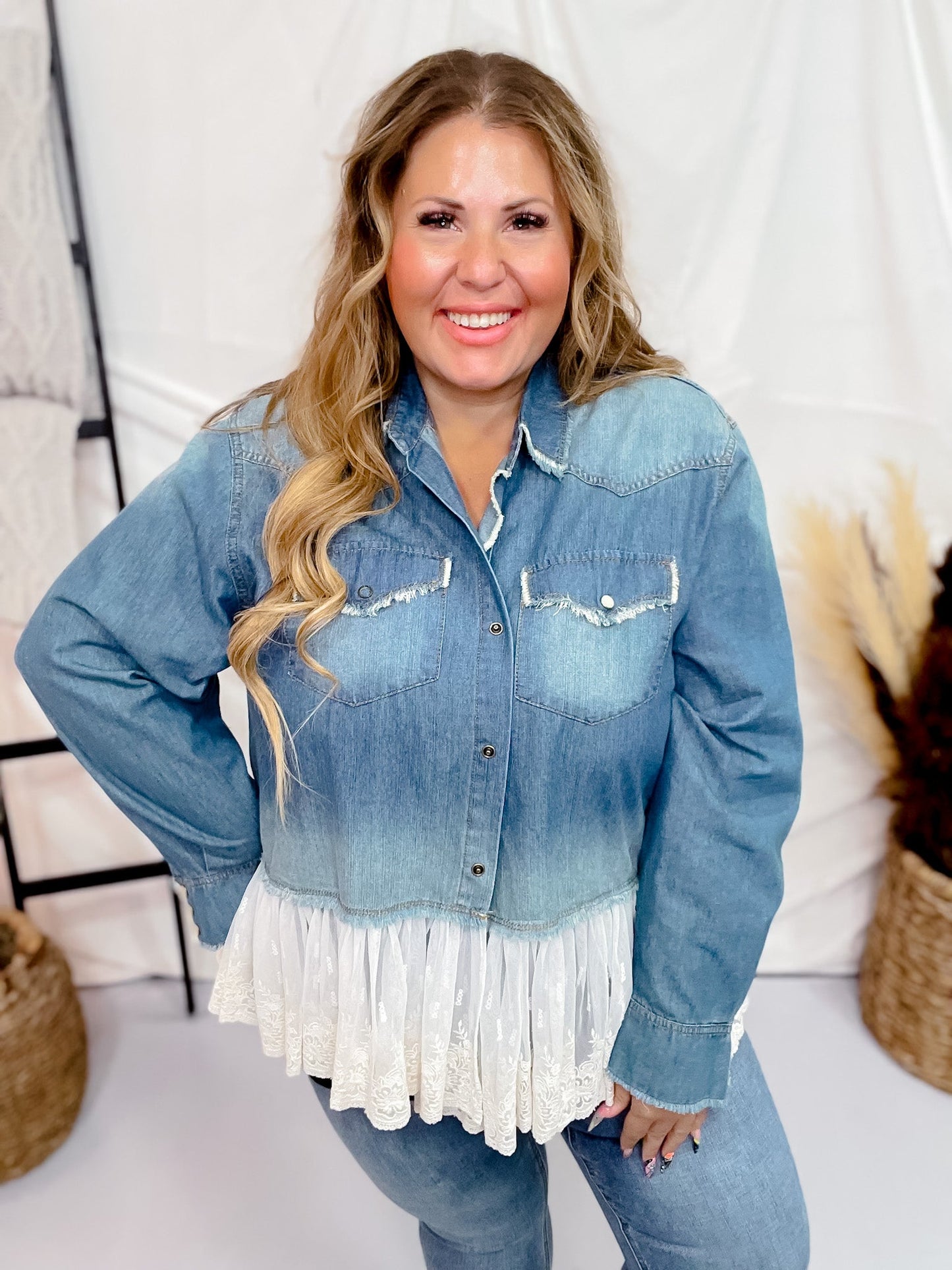 Denim Imagine Jacket - Whiskey Skies - JADED GYPSY