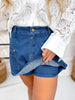 Denim Utility Skort - Whiskey Skies - DAVI & DANI