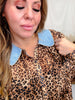 Desert Bloom Leopard Long Sleeve Blouse - Whiskey Skies - 2 FLY CO.