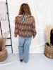 Desert Bloom Leopard Long Sleeve Blouse - Whiskey Skies - 2 FLY CO.