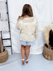 Diamond Patterned Knit Sweater With Sequin Accents - Whiskey Skies - BIBI