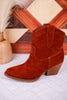 Dierdra Ankle Boots in Rust - Whiskey Skies - VERY G