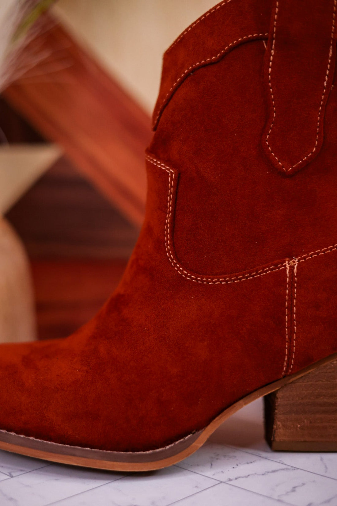 Dierdra Ankle Boots in Rust - Whiskey Skies - VERY G