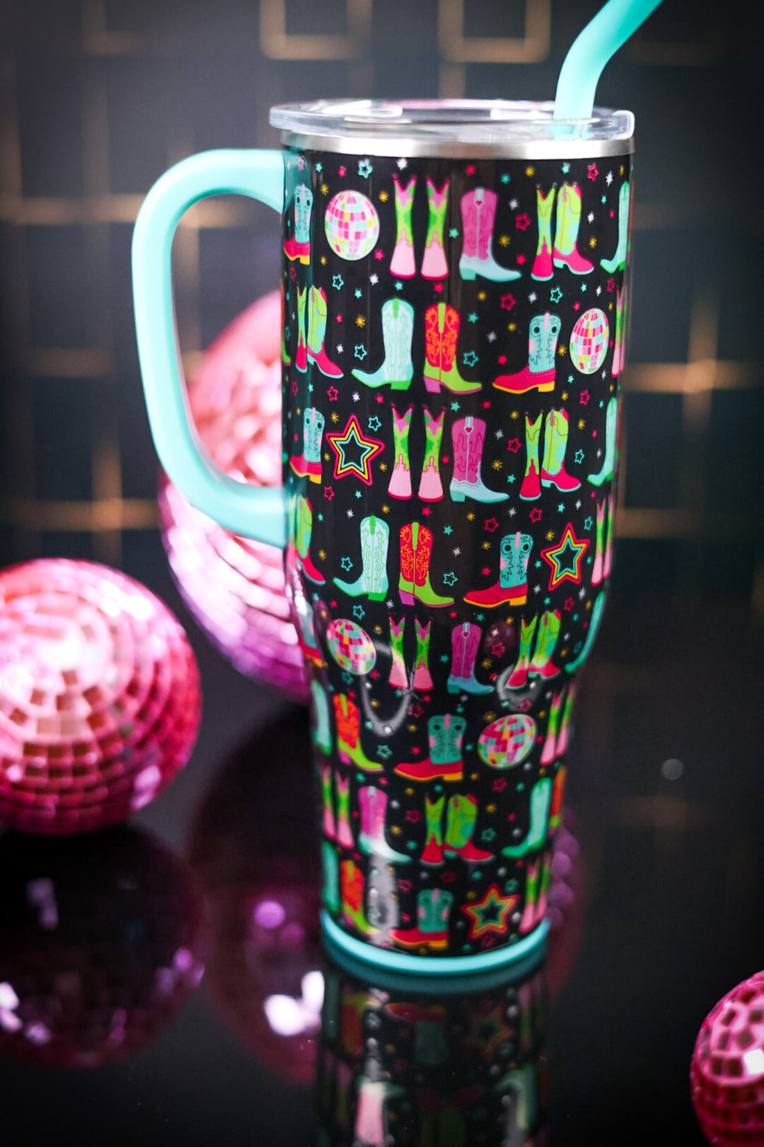 Disco Cowgirl Mega Mug (40oz) - Whiskey Skies - SWIG LIFE