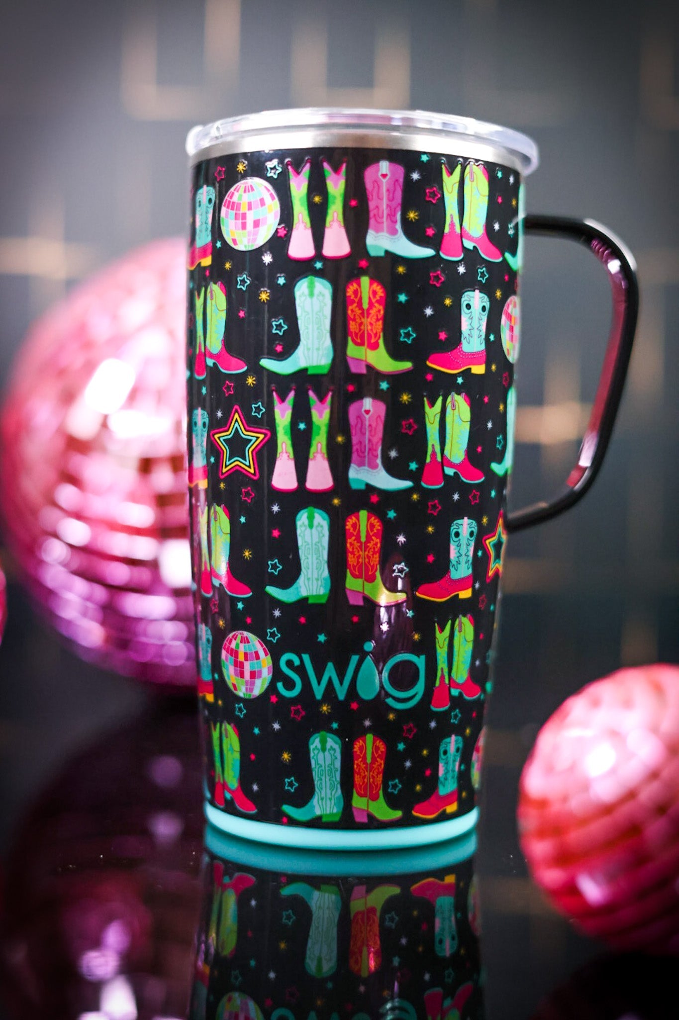 Disco Cowgirl Travel Mug (22oz) - Whiskey Skies - SWIG LIFE