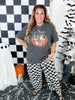Disco Pumpkin Bow Graphic T-Shirt - Whiskey Skies - P&PD Wholesale