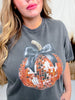 Disco Pumpkin Bow Graphic T-Shirt - Whiskey Skies - P&PD Wholesale