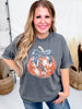 Disco Pumpkin Bow Graphic T-Shirt - Whiskey Skies - P&PD Wholesale