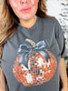 Disco Pumpkin Bow Graphic T-Shirt - Whiskey Skies - P&PD Wholesale
