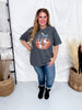 Disco Pumpkin Bow Graphic T-Shirt - Whiskey Skies - P&PD Wholesale