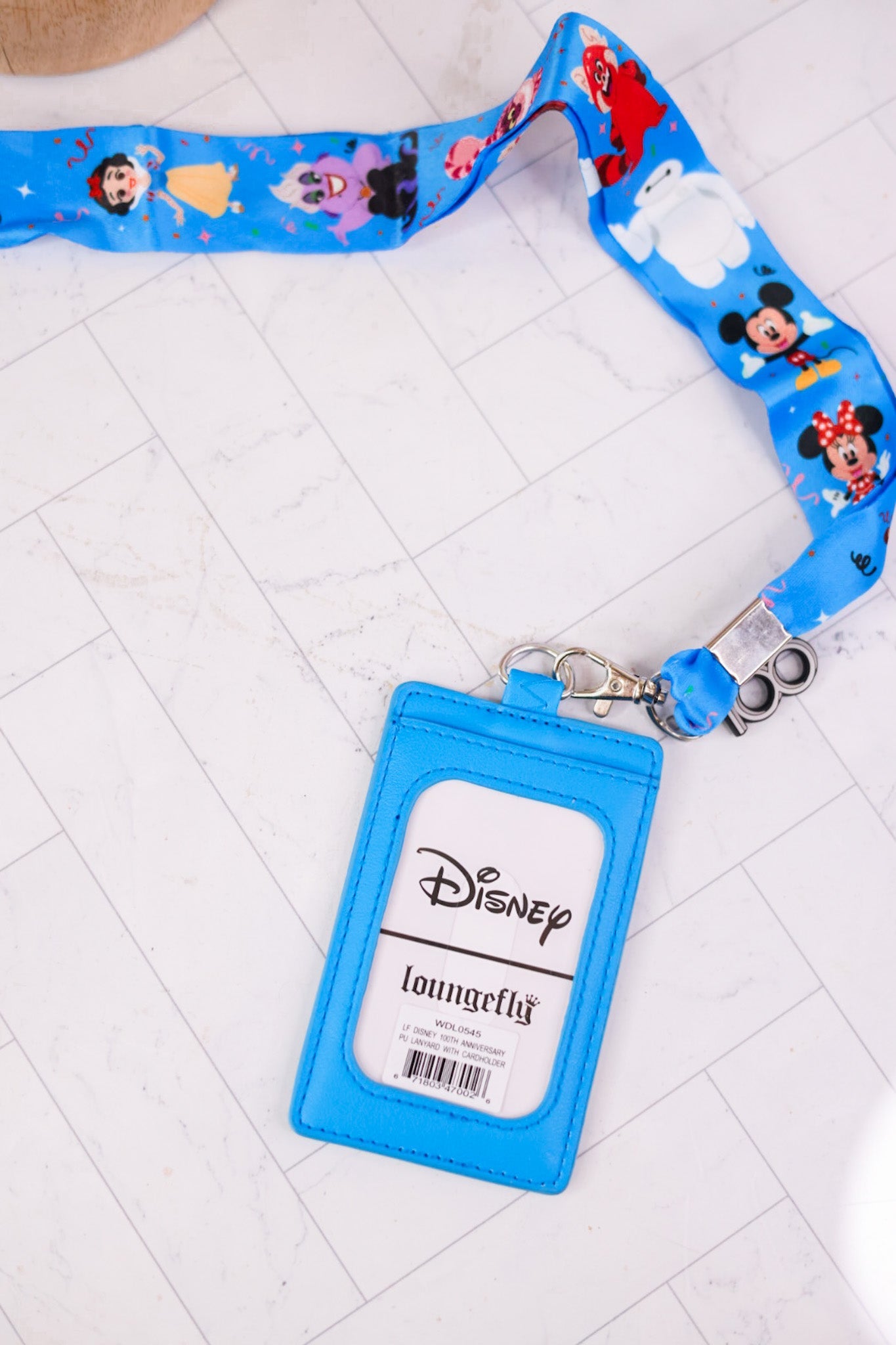 Disney100 Anniversary Celebration Cake Lanyard With Card Holder - Whiskey Skies - LOUNGEFLY