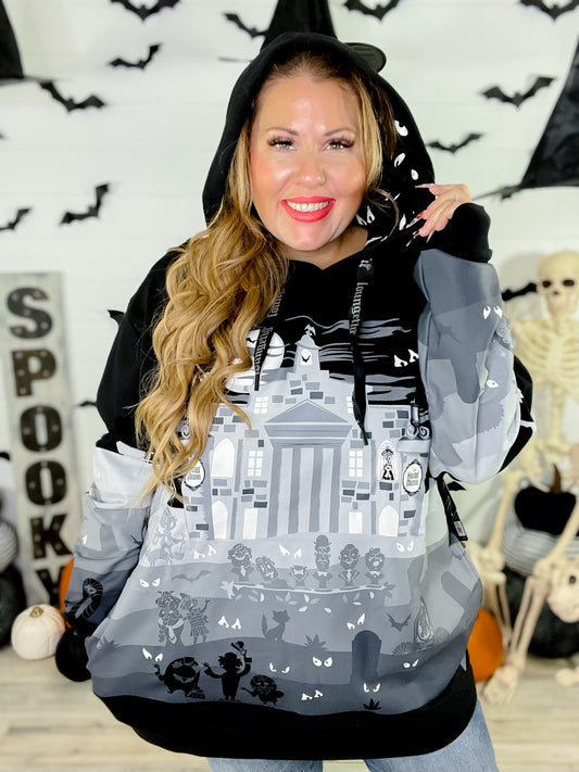 Disney's Haunted Mansion Hoodie - Whiskey Skies - LOUNGEFLY