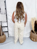 Ditzy Floral Print Barrel Leg Denim Pants - Whiskey Skies - BIBI