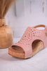 Docie Doe Wedges In Blush - Whiskey Skies - CORKYS FOOTWEAR