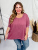 Dolman Sleeve Thermal Top in Wine - Whiskey Skies - ANDREE BY UNIT