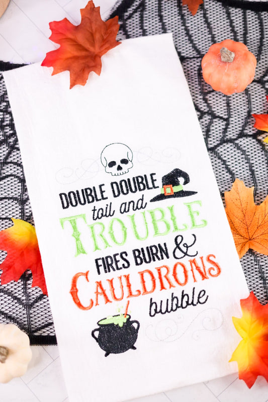 Double Double Toil And Trouble Flour Sack Towel - Whiskey Skies - C & F ENTERPRISES