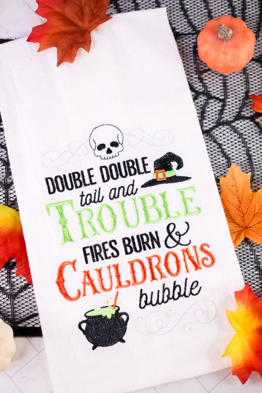 Double Double Toil And Trouble Flour Sack Towel - Whiskey Skies - C & F ENTERPRISES