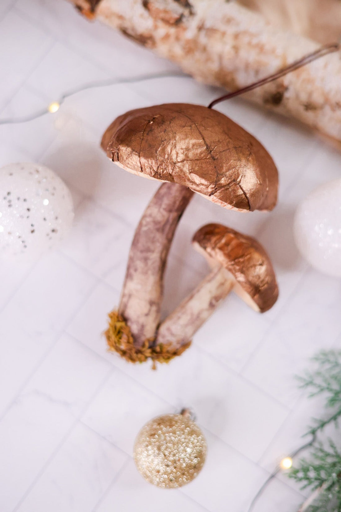 Double Mushroom Ornament - Whiskey Skies - MELROSE INTL