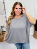 Dove Gray Dolman Sleeve Thermal Top - Whiskey Skies - ANDREE BY UNIT