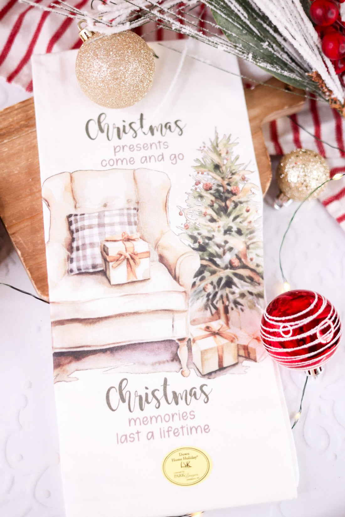 Down Home Holiday Decorative Dishtowel - Whiskey Skies - PARK DESIGNS