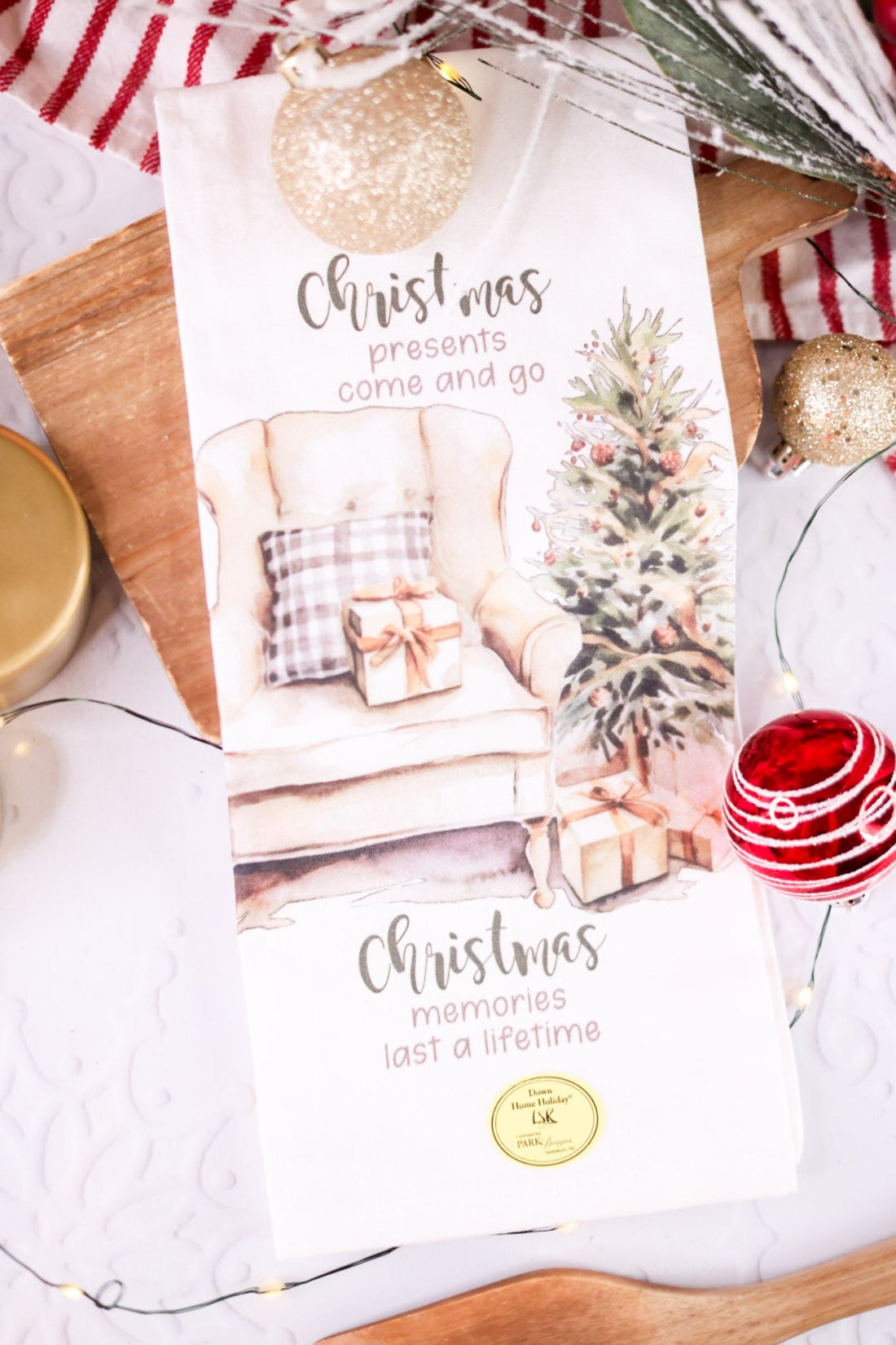 Down Home Holiday Decorative Dishtowel - Whiskey Skies - PARK DESIGNS