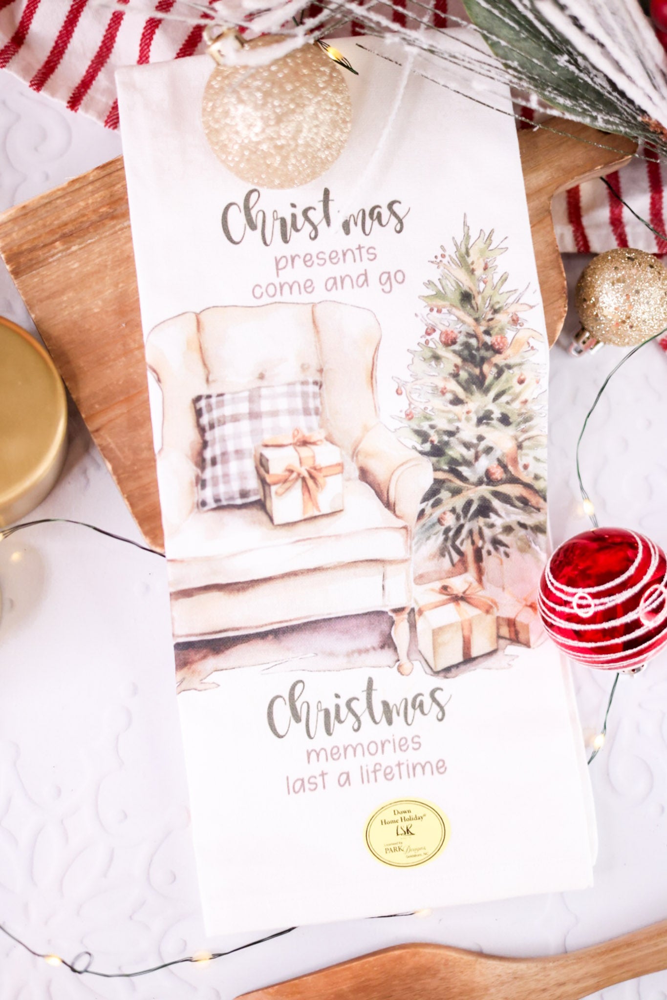 Down Home Holiday Decorative Dishtowel - Whiskey Skies - PARK DESIGNS