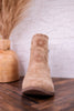 Drift Tan Ankle Booties with Floral Stitching - Whiskey Skies - VERY G
