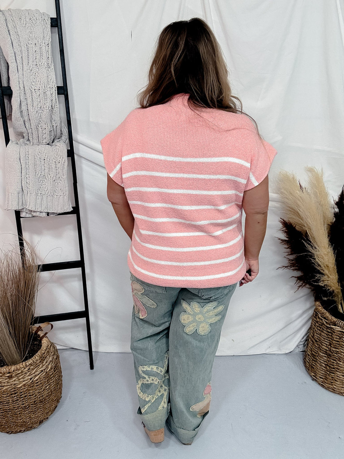 Drop Shoulder Mock Neck Short Sleeve Sweater Top - Whiskey Skies - SHE + SKY