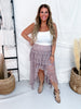 Dusty Lavender Lace Tiered Maxi Skirt - Whiskey Skies - POLAGRAM + BAEVELY