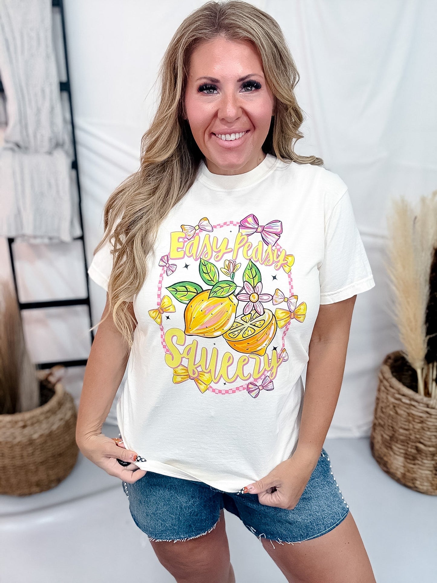 Easy Peasy Lemon Squeezy Graphic Tee - Whiskey Skies - FESTIVITEES