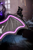 Eek Wood and Neon Hanging Bat Sign - Whiskey Skies - SPECIAL T IMPORTS INC