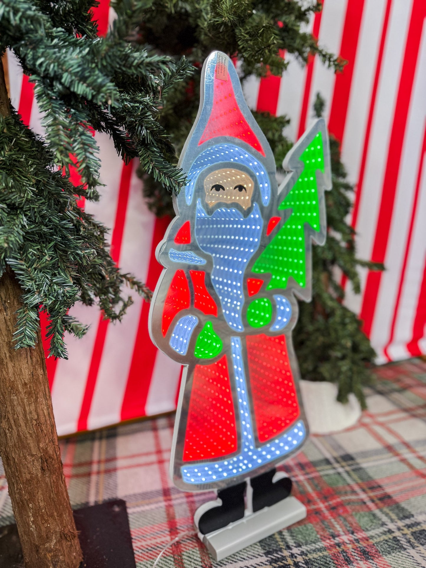 Ekkolight Santa W/ Tree Decorative Light Up Christmas Sign - Whiskey Skies - MELROSE INTL