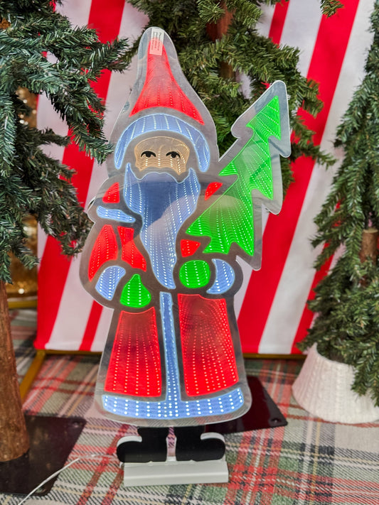Ekkolight Santa W/ Tree Decorative Light Up Christmas Sign - Whiskey Skies - MELROSE INTL